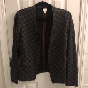 Small Dressbarn Plaid Open Front Blazer NWT
